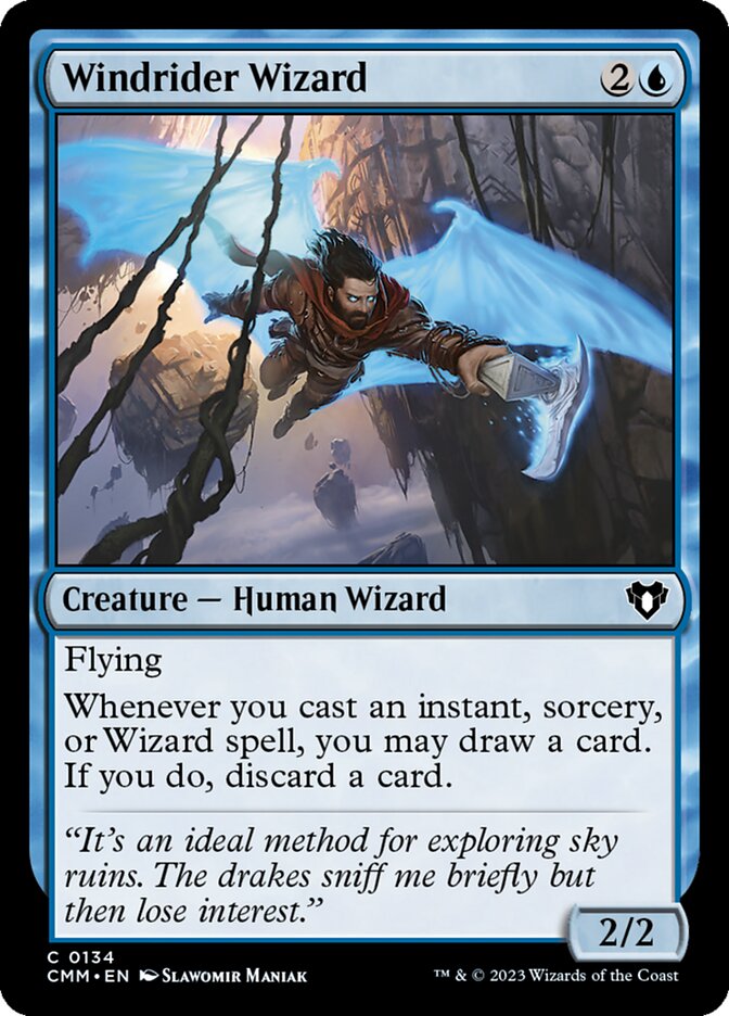 Windrider Wizard 134 (Commander Masters)  - Foil | Good Games Adelaide SA