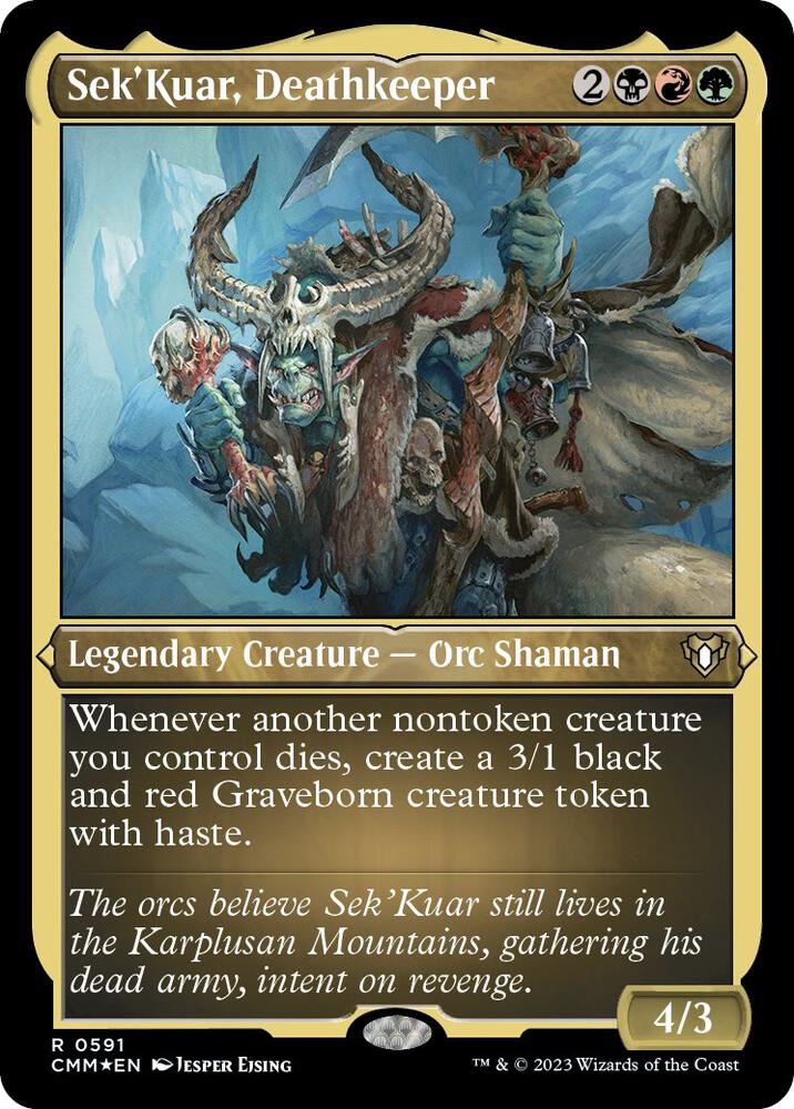 Sek'Kuar, Deathkeeper 591 (Commander Masters)  - Etched Foil | Good Games Adelaide SA