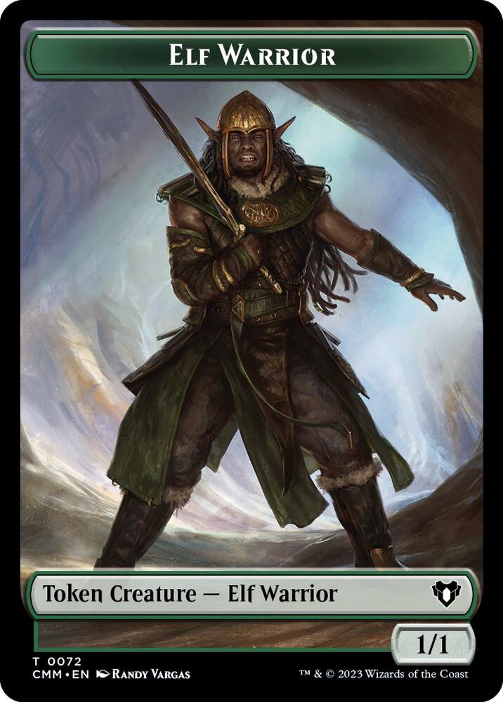 Elf Warrior Cleric Double Sided Token 72 // 62 (Commander Masters)  | Good Games Adelaide SA