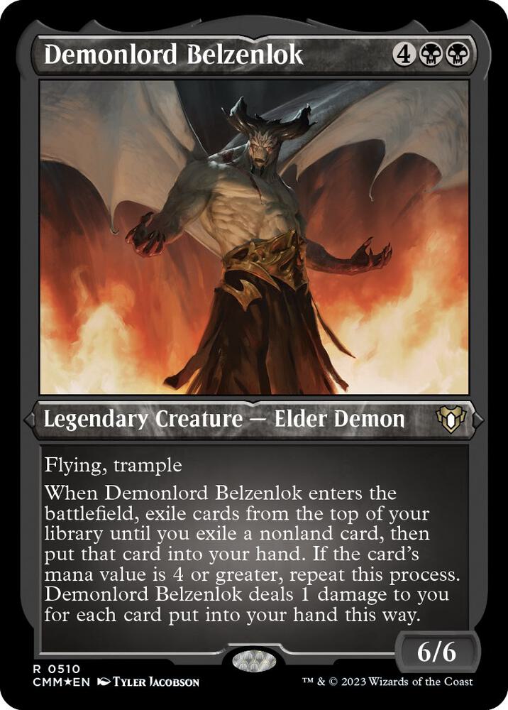 Demonlord Belzenlok 510 (Commander Masters)  - Etched Foil | Good Games Adelaide SA