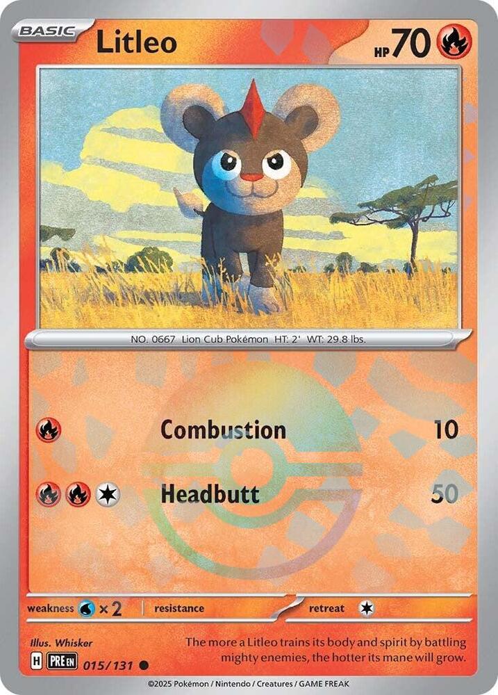 Litleo 015/131 (SV: Prismatic Evolutions)  - Poke Ball Holofoil | Good Games Adelaide SA