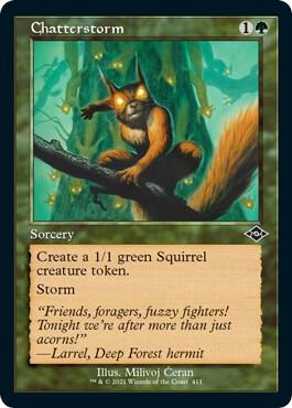 Chatterstorm Retro Frame Foil Etched 411 (Modern Horizons 2)  - Foil | Good Games Adelaide SA