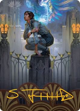 Giada Font of Hope Art Card 65 81 Gold Stamped Signature 65 (Art Series: Streets of New Capenna)  | Good Games Adelaide SA