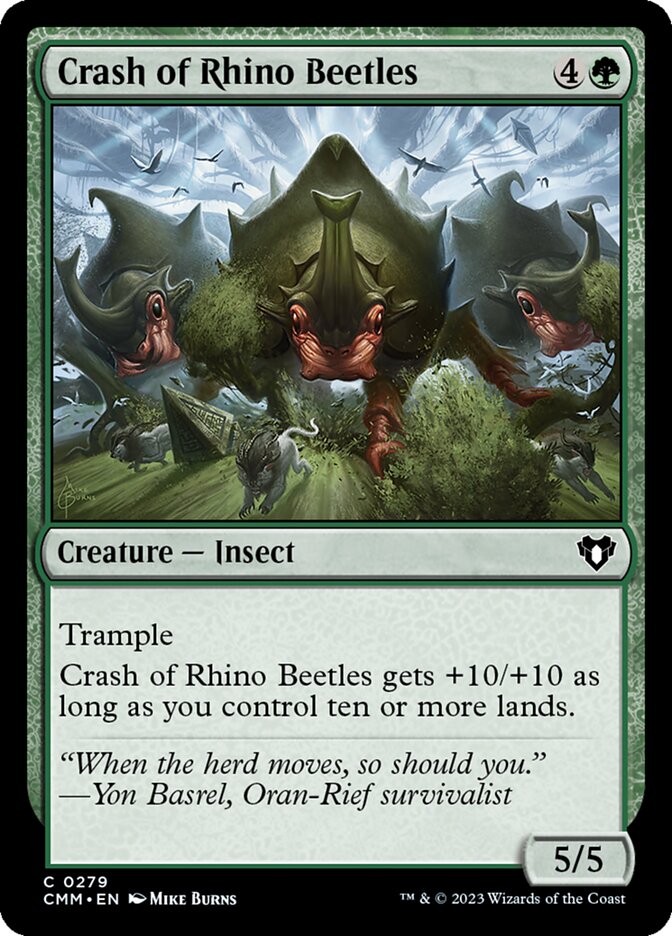 Crash of Rhino Beetles 279 (Commander Masters)  - Foil | Good Games Adelaide SA