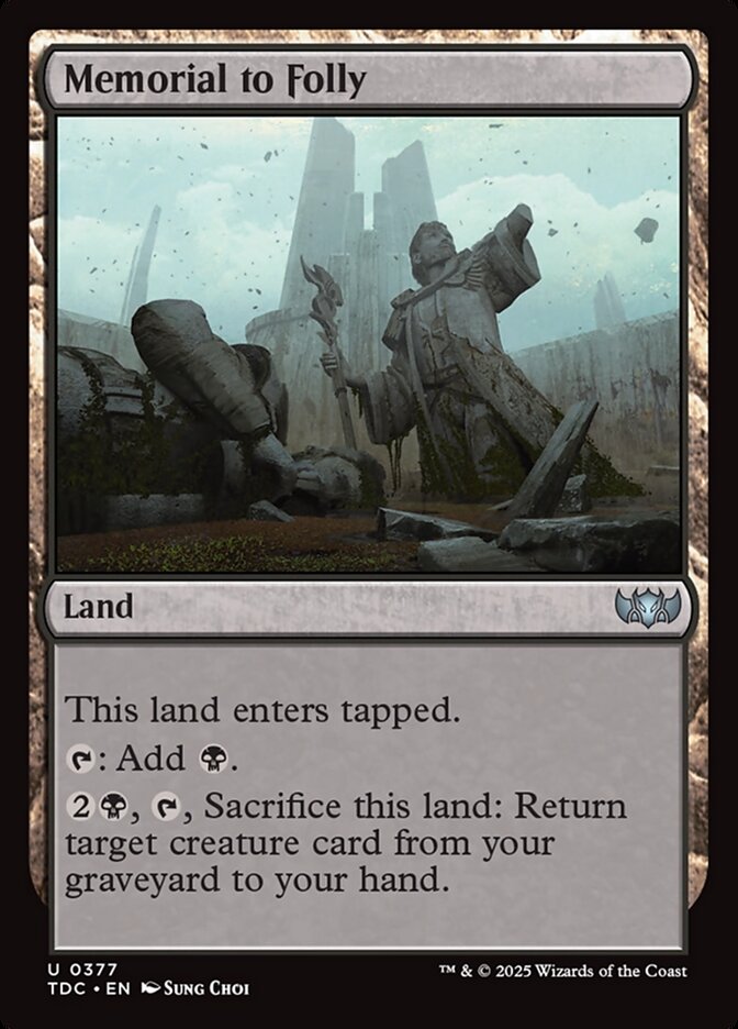 Memorial to Folly 377 (Commander: Tarkir: Dragonstorm)  | Good Games Adelaide SA