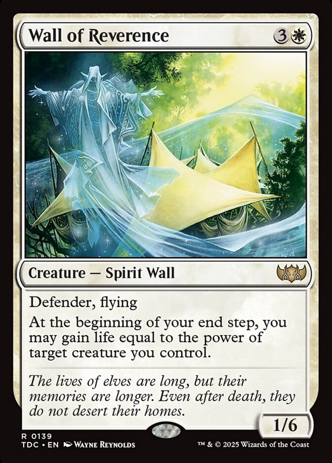 Wall of Reverence 139 (Commander: Tarkir: Dragonstorm)  | Good Games Adelaide SA