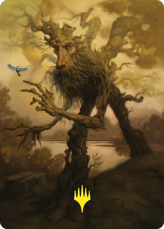 Treefolk Token Art Card Gold Stamped Signature 81 (Art Series: Universes Beyond: The Lord of the Rings: Tales of Middle-earth)  | Good Games Adelaide SA