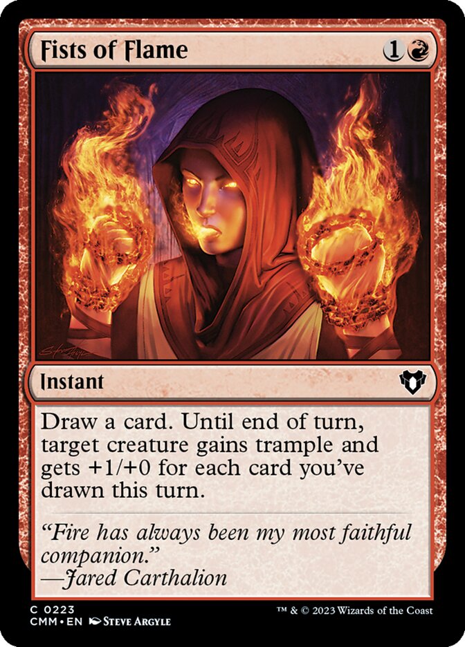Fists of Flame 223 (Commander Masters)  - Foil | Good Games Adelaide SA