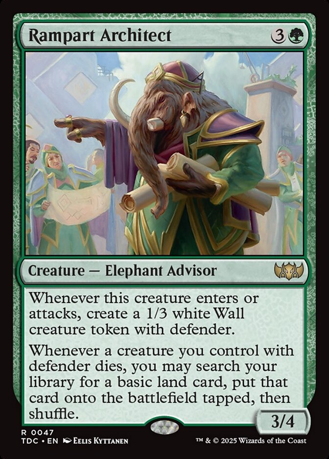 Rampart Architect 47 (Commander: Tarkir: Dragonstorm)  | Good Games Adelaide SA