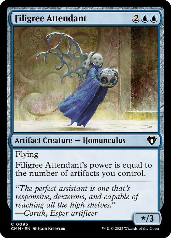 Filigree Attendant 95 (Commander Masters)  - Foil | Good Games Adelaide SA