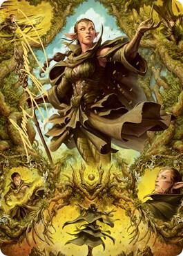 Nissa of Shadowed Boughs Art Card 6 81 Gold Stamped Signature 6 (Art Series: Zendikar Rising)  | Good Games Adelaide SA