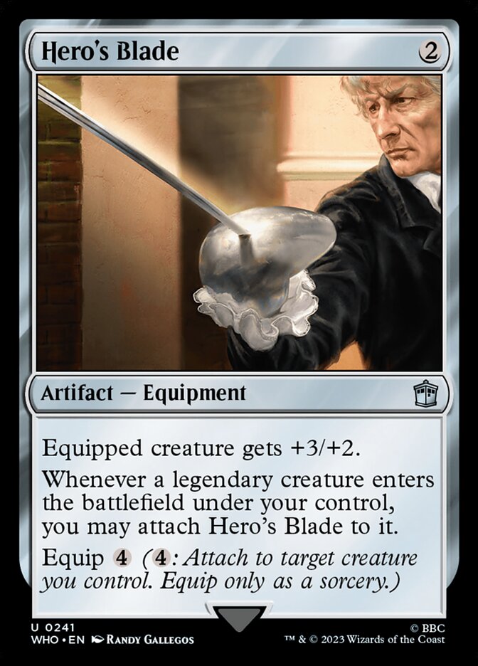 Hero's Blade 241 (Universes Beyond: Doctor Who)  - Foil | Good Games Adelaide SA