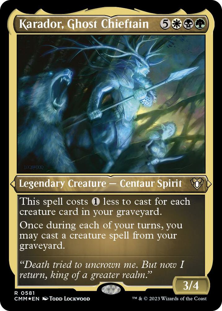 Karador, Ghost Chieftain 581 (Commander Masters)  - Etched Foil | Good Games Adelaide SA