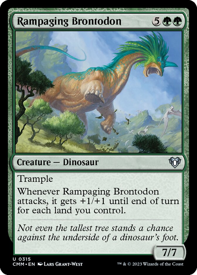 Rampaging Brontodon 315 (Commander Masters)  - Foil | Good Games Adelaide SA