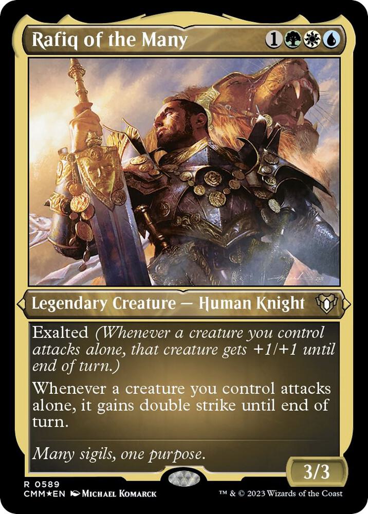 Rafiq of the Many 589 (Commander Masters)  - Etched Foil | Good Games Adelaide SA