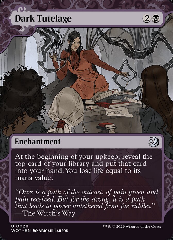 Dark Tutelage 28 (Wilds of Eldraine: Enchanting Tales)  - Foil | Good Games Adelaide SA