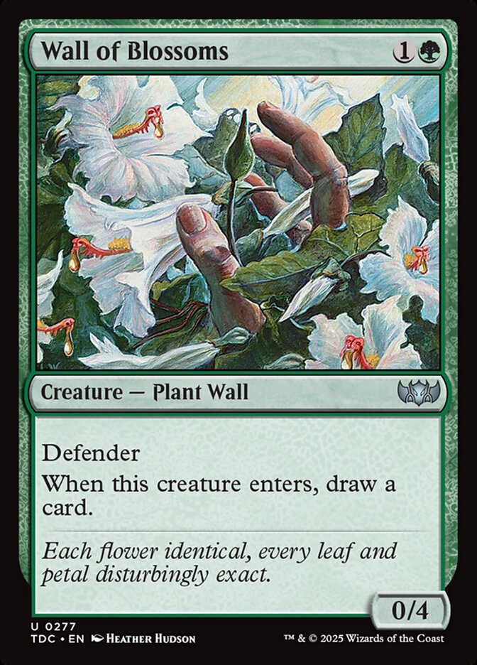 Wall of Blossoms 277 (Commander: Tarkir: Dragonstorm)  | Good Games Adelaide SA