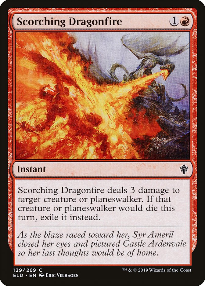 Scorching Dragonfire 139 (Throne of Eldraine)  - Foil | Good Games Adelaide SA