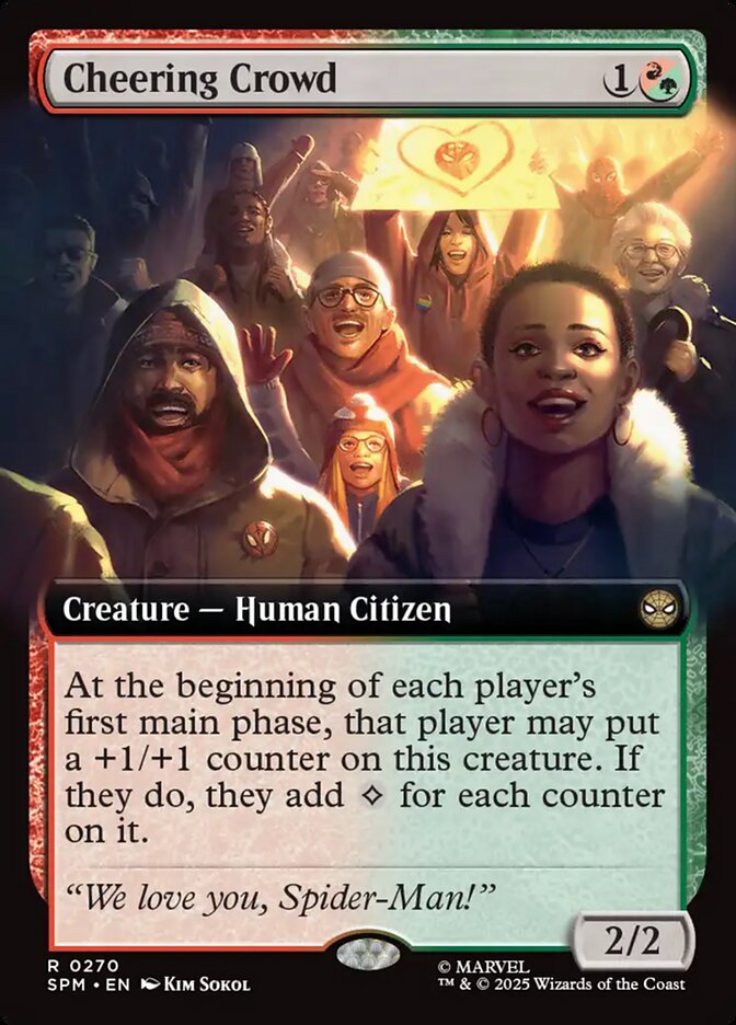 Cheering Crowd 270/198 (Marvel's Spider-Man)  - Extended Art  | Good Games Adelaide SA