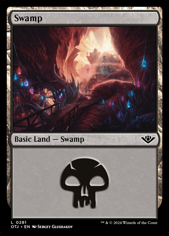 Swamp 281 (Outlaws of Thunder Junction)  - Foil | Good Games Adelaide SA