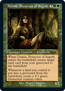 Titania Protector of Argoth Retro Frame Foil Etched 416 (Modern Horizons 2)  - Foil | Good Games Adelaide SA