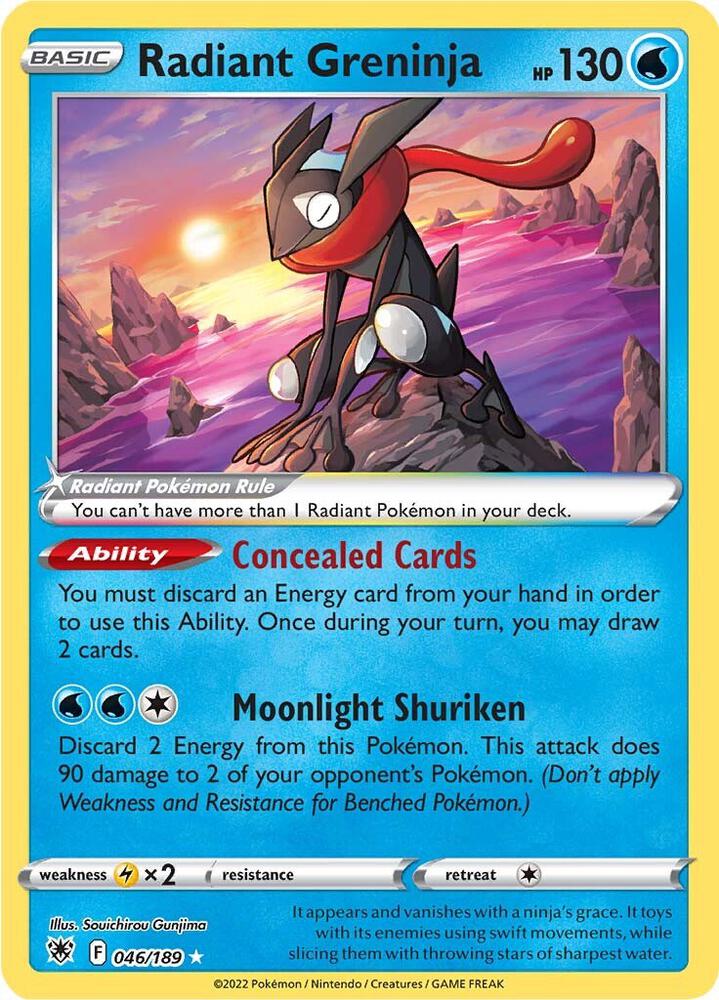 Radiant Greninja 046/189 (SWSH10: Astral Radiance)  - Holofoil | Good Games Adelaide SA