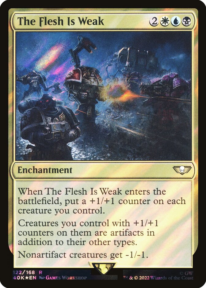 The Flesh Is Weak 122 (Universes Beyond: Warhammer 40,000)  - Foil | Good Games Adelaide SA