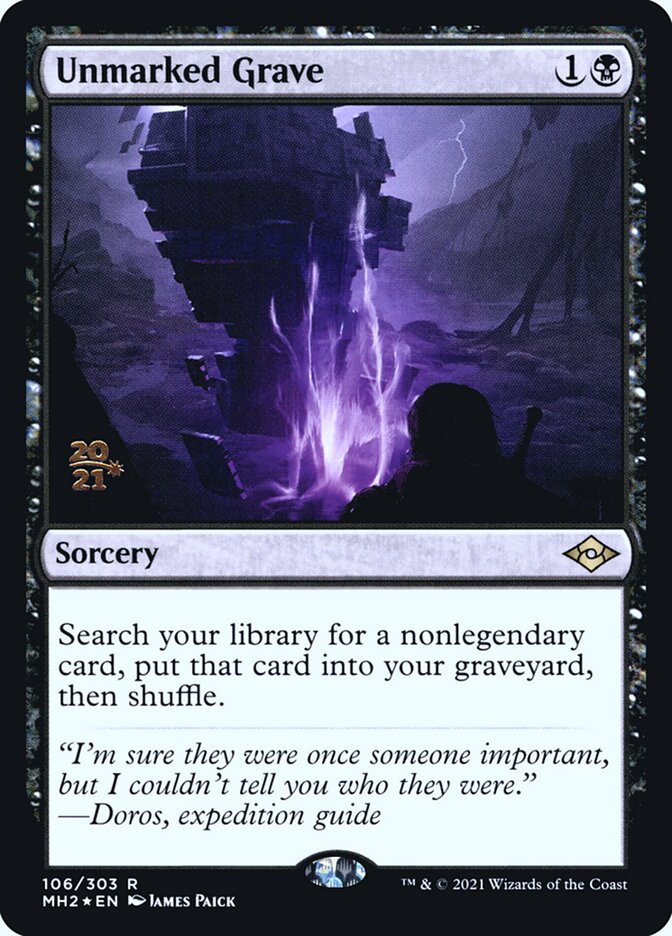 Unmarked Grave 106 (Prerelease Cards)  - Foil | Good Games Adelaide SA