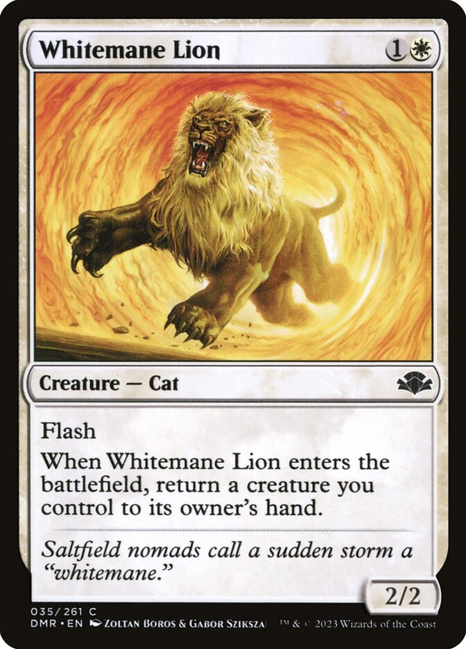 Whitemane Lion 35 (Dominaria Remastered)  - Foil | Good Games Adelaide SA