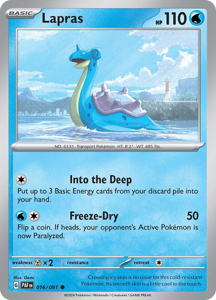 Lapras 016/091 (SV: Paldean Fates)  - Reverse Holofoil | Good Games Adelaide SA