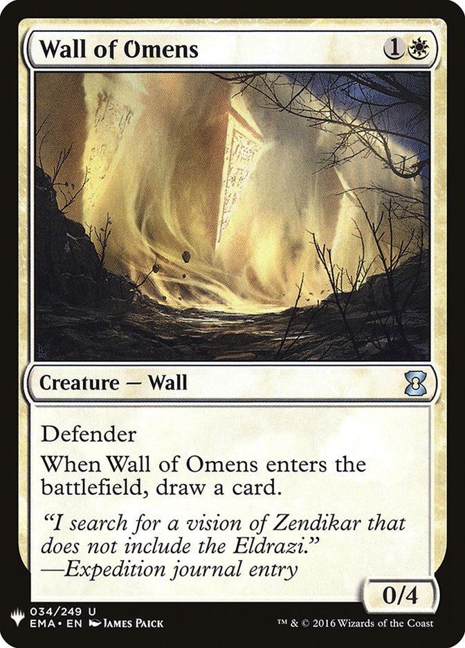 Wall of Omens 34 (The List Reprints)  | Good Games Adelaide SA