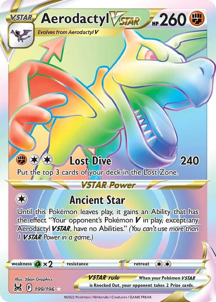 Aerodactyl VSTAR Secret 199/196 (SWSH11: Lost Origin)  - Holofoil | Good Games Adelaide SA