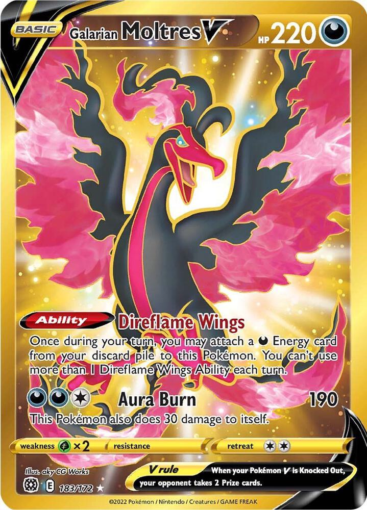 Galarian Moltres V Secret 183/172 (SWSH09: Brilliant Stars)  - Holofoil | Good Games Adelaide SA