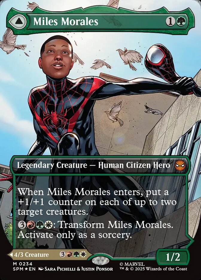 Miles Morales // Ultimate Spider-Man 234/198 (Marvel's Spider-Man)  - Borderless Foil | Good Games Adelaide SA