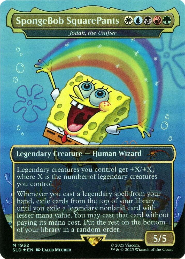 SpongeBob SquarePants Jodah the Unifier Rainbow Foil 1932 (Secret Lair Drop Series)  - Foil | Good Games Adelaide SA