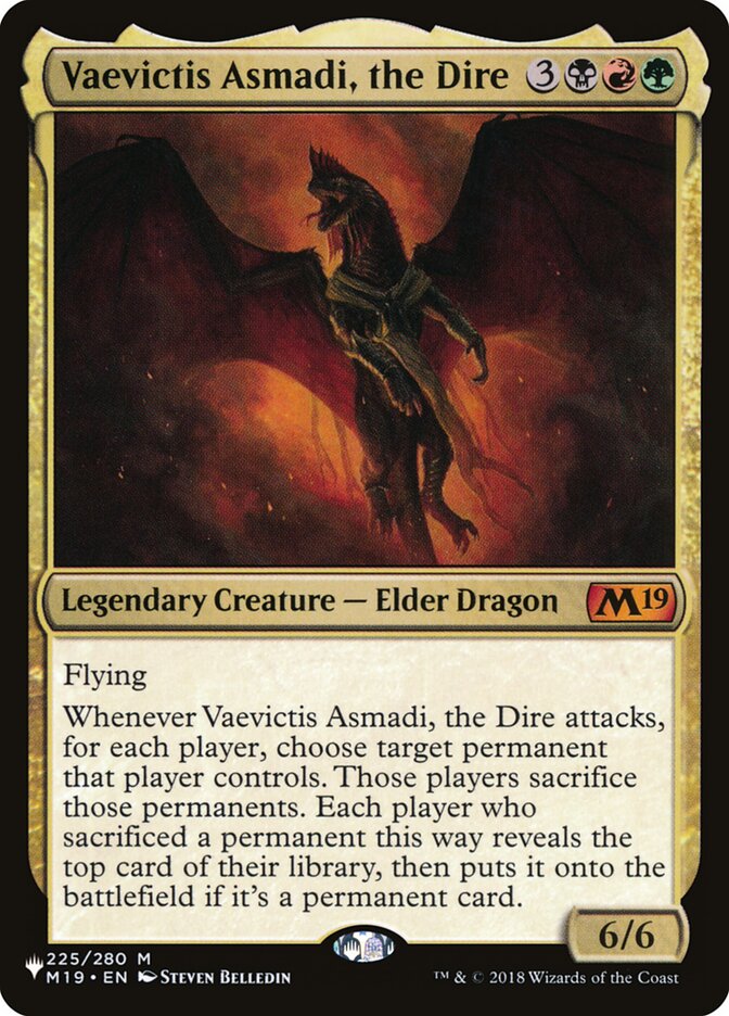 Vaevictis Asmadi, the Dire 225/280 (The List Reprints)  | Good Games Adelaide SA