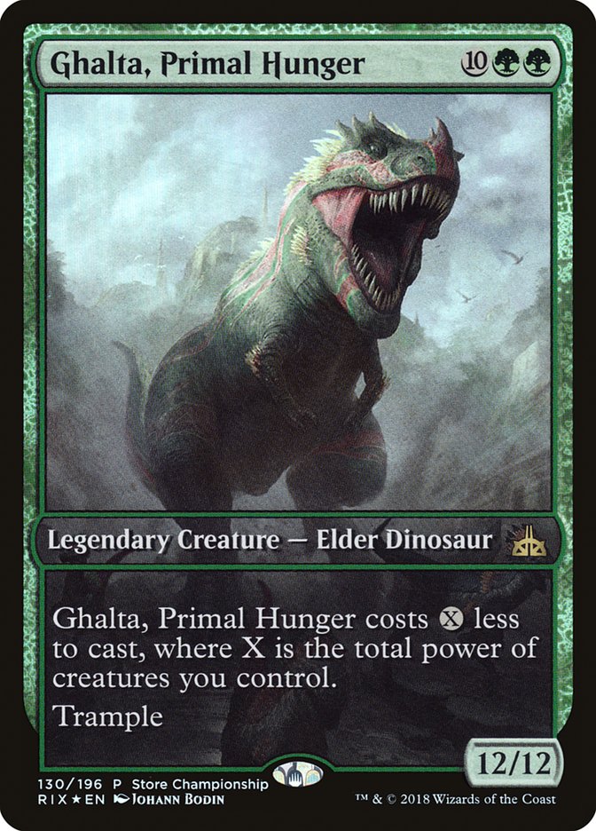 Ghalta, Primal Hunger 130 (Game Day & Store Championship Promos)  - Full Art Foil | Good Games Adelaide SA