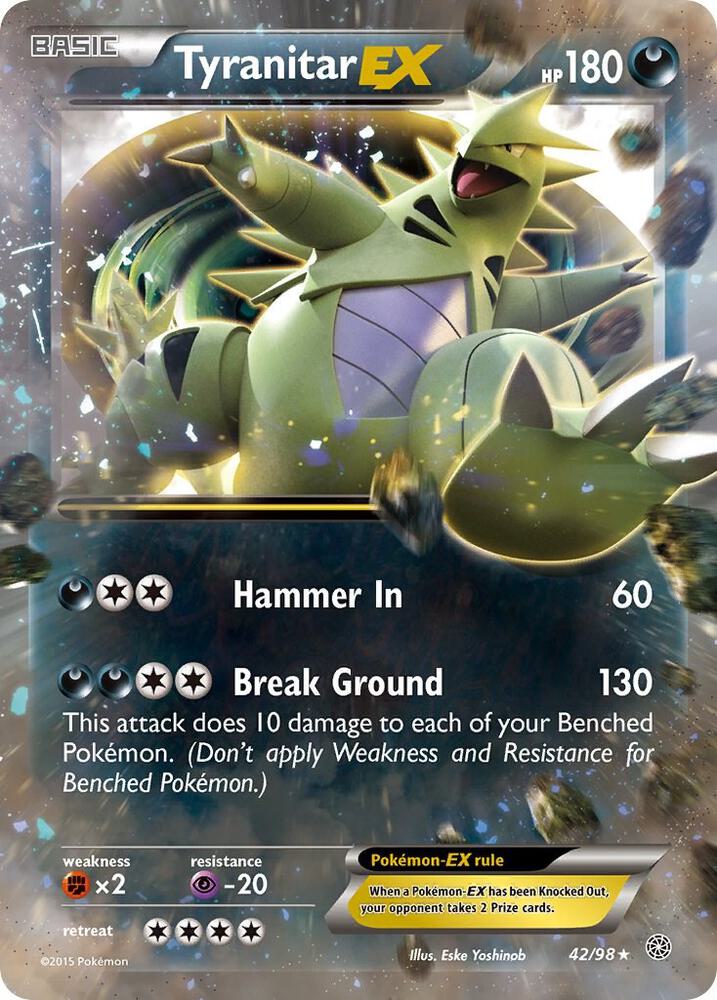 Tyranitar EX 42/98 (XY - Ancient Origins)  - Holofoil | Good Games Adelaide SA