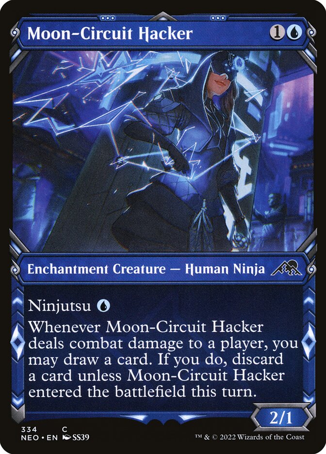 Moon-Circuit Hacker 334 (Kamigawa: Neon Dynasty)  - Showcase Foil | Good Games Adelaide SA