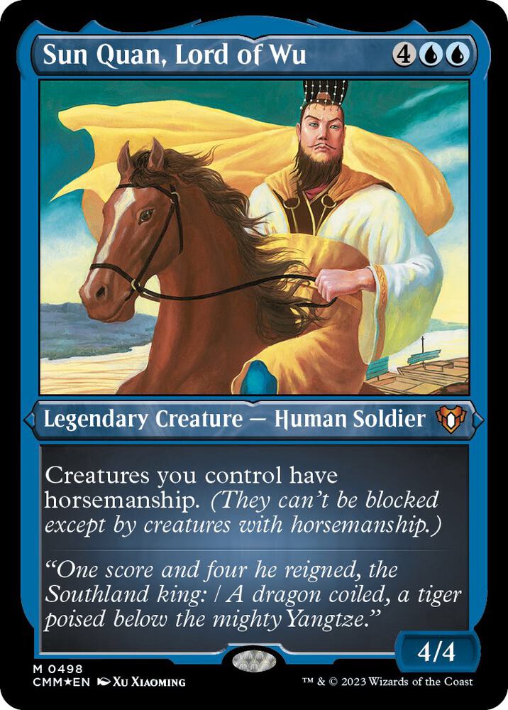 Sun Quan, Lord of Wu 498 (Commander Masters)  - Etched Foil | Good Games Adelaide SA