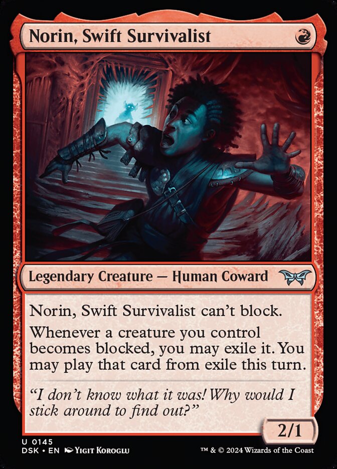 Norin, Swift Survivalist 145 (Duskmourn: House of Horror)  - Foil | Good Games Adelaide SA