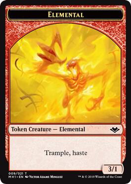 Elemental Token 009 9 (Modern Horizons)  - Foil | Good Games Adelaide SA