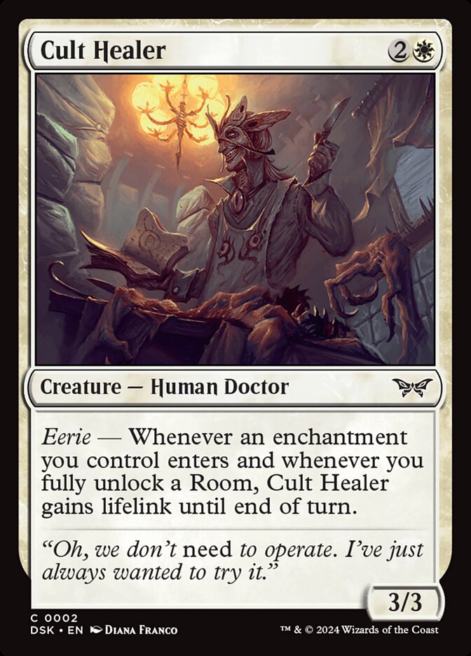 Cult Healer 2 (Duskmourn: House of Horror)  - Foil | Good Games Adelaide SA