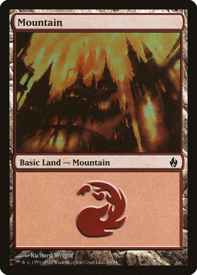 Mountain 34 (Premium Deck Series: Fire and Lightning)  - Foil | Good Games Adelaide SA