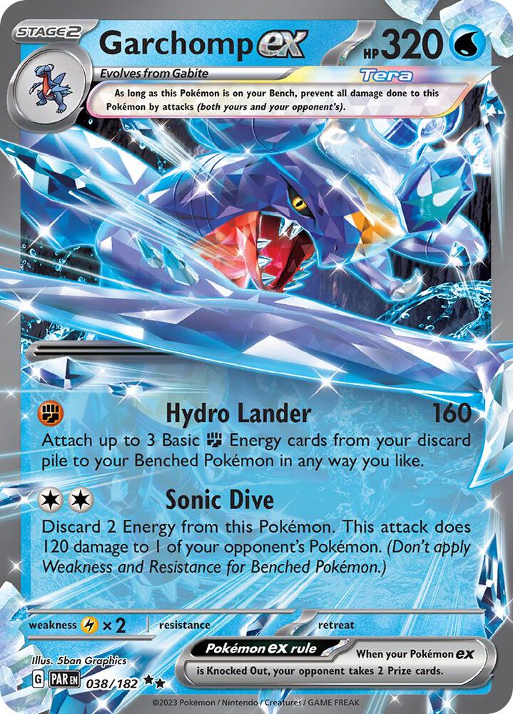 Garchomp ex 038/182 (SV04: Paradox Rift)  - Holofoil | Good Games Adelaide SA