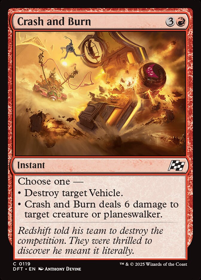Crash and Burn 119 (Aetherdrift)  - Foil | Good Games Adelaide SA