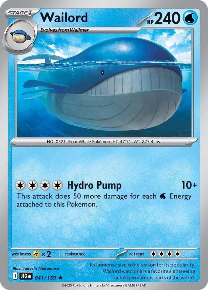 Wailord 041 159 041/159 (SV09: Journey Together)  - Holofoil | Good Games Adelaide SA