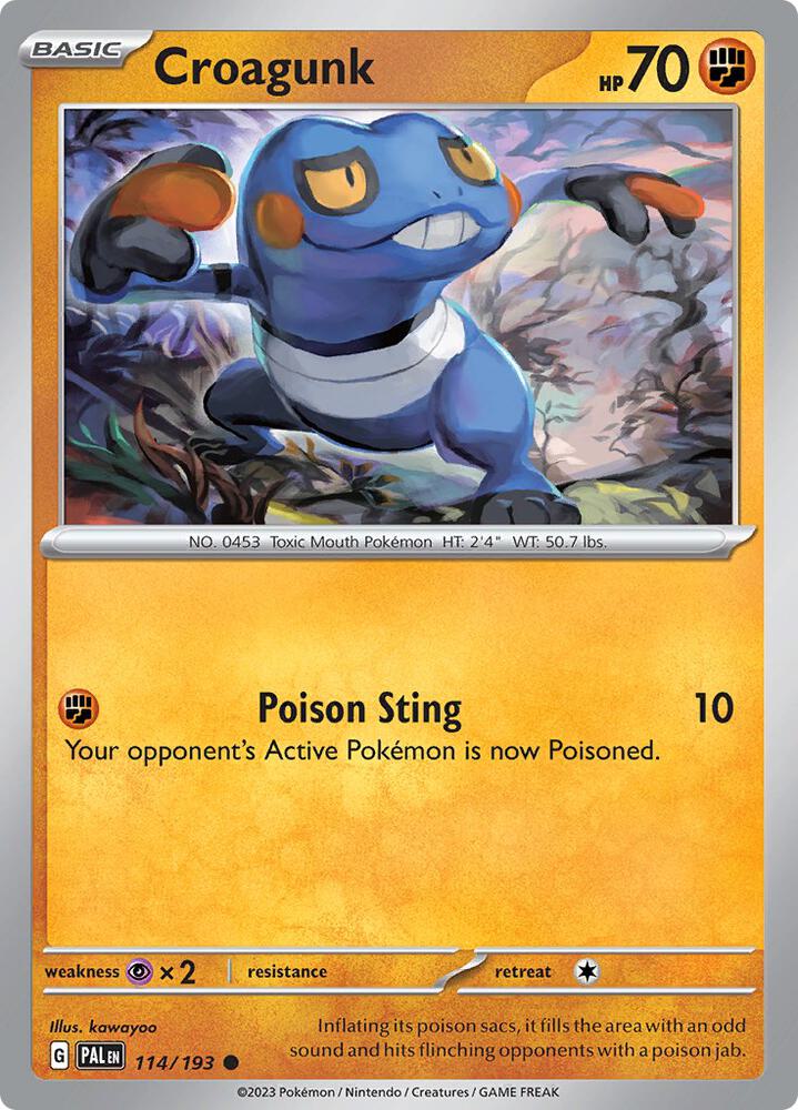 Croagunk 114/193 (SV02: Paldea Evolved)  | Good Games Adelaide SA