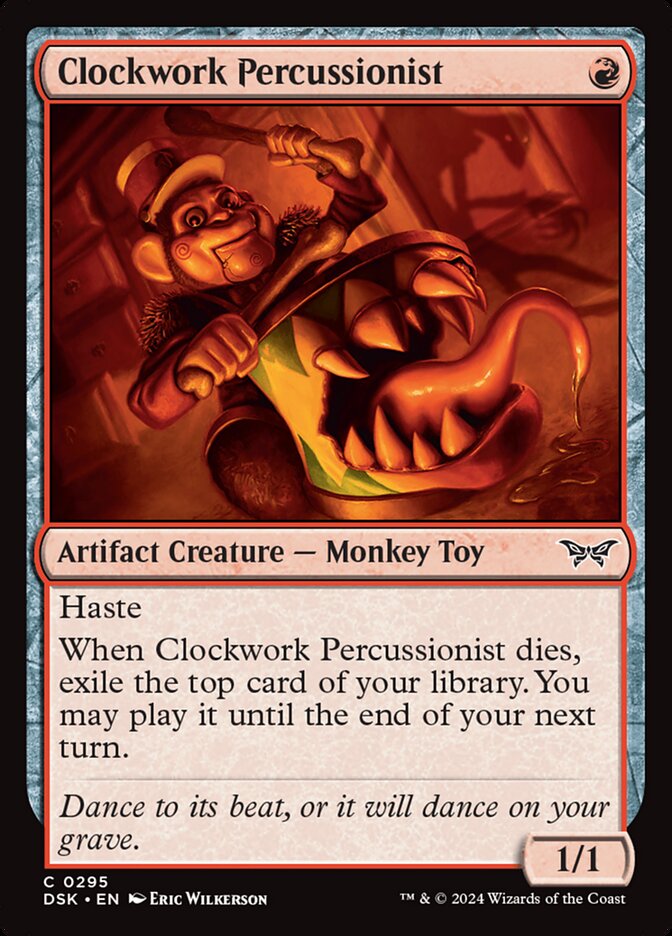 Clockwork Percussionist 0295 295 (Duskmourn: House of Horror)  - Foil | Good Games Adelaide SA