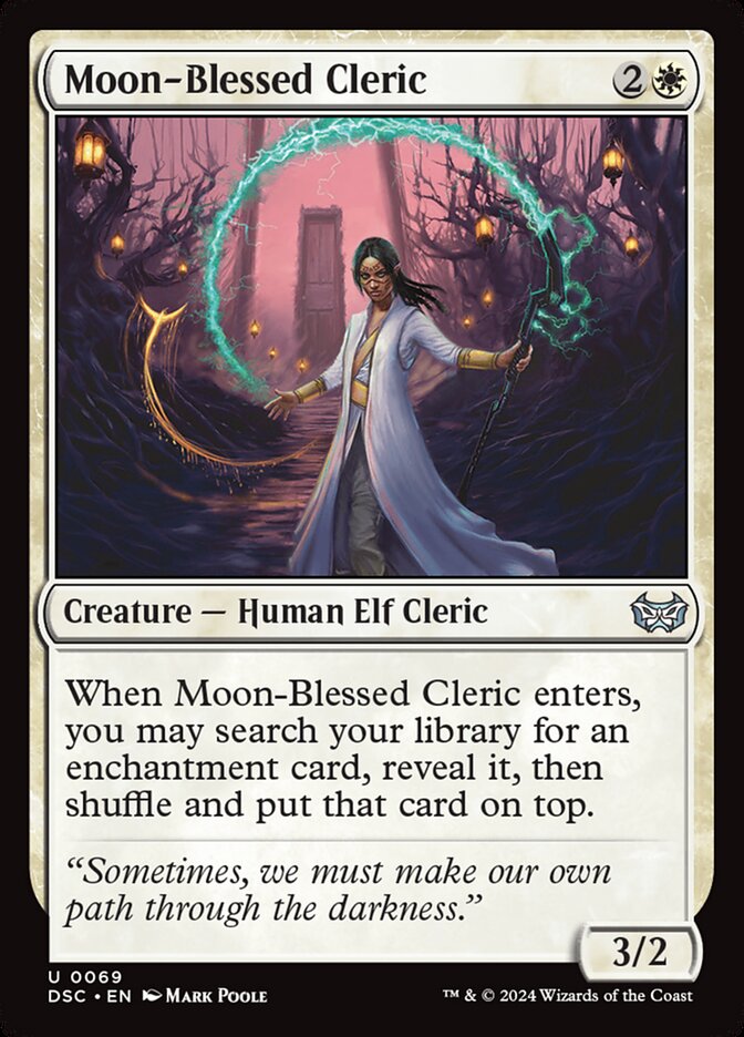 Moon-Blessed Cleric 69 (Commander: Duskmourn: House of Horror) 